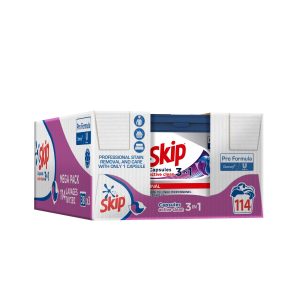 Skip Professional 3 in 1 Active Clean 38 κάψουλες Πλυντηρίου Ρούχων